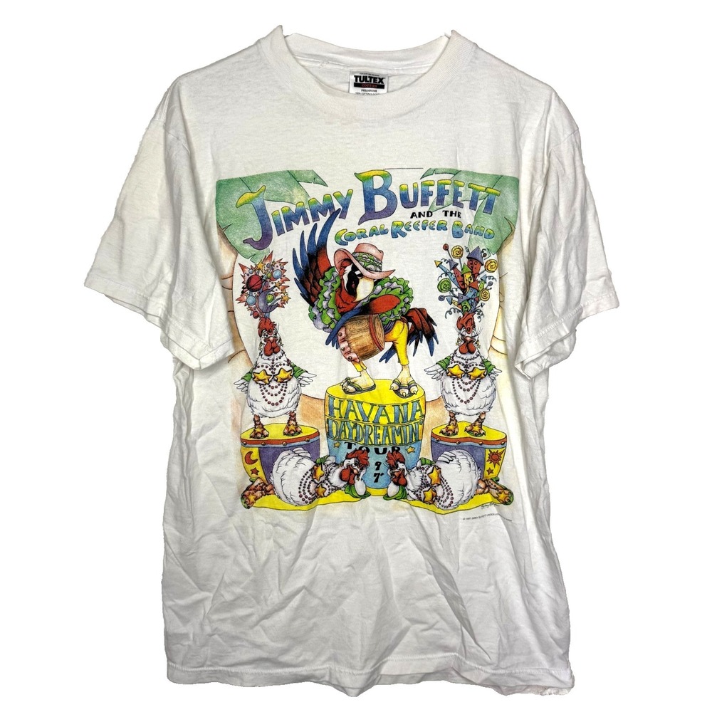 Vtg Jimmy Buffet Coral Reef band Havana Day Dreamin 1997 Tour T-shirt Size Large